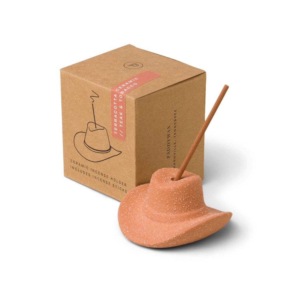 Terracotta Cowboy Hat Incense Holder by Paddywax